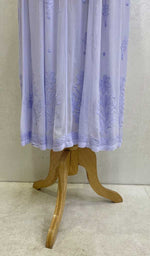 将图像加载到图库查看器中, Women's Lakhnavi Handcrafted Viscose Georgette Chikankari Bajirao Dress - HONC098685