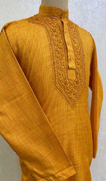 Load image into Gallery viewer, Men's Lucknowi Handcrafted Cotton Chikankari Kurta - HONC0112204