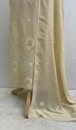 Load image into Gallery viewer, Women's Lucknowi Handcrafted Viscose Georgette Chikankari Suit Material - HONC0102015