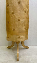 Load image into Gallery viewer, Women's Lakhnavi Handcrafted Tussar Silk Chikankari Unstitched Kurti Fabric - Honc0109223