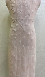 将图像加载到图库查看器中, Lucknowi Handcrafted Viscose Georgette Chikankari Unstitched Men's Kurta Fabric - HONC0112604