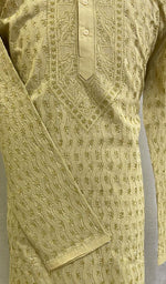 Load image into Gallery viewer, Men's Lucknowi Handcrafted Cotton Chikankari Kurta - HONC0123573