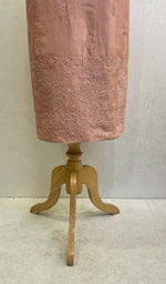 Load image into Gallery viewer, Women's Lakhnavi Handcrafted Chanderi Silk Chikankari Unstitched Kurti Fabric - Honc091931