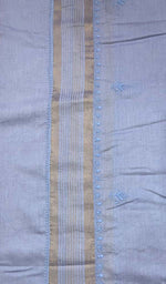 Load image into Gallery viewer, Women's Lakhnavi Handcrafted Chanderi Silk Chikankari Dupatta - Honc0124425