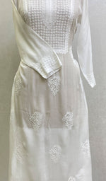 将图像加载到图库查看器中, Women's Lucknowi Handcrafted Muslin Chikankari Kurti - HONC0127162