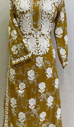 Load image into Gallery viewer, Women's Lucknowi Printed Handcrafted Cotton Chikankari Kurti - HONC0130559