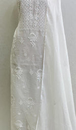 Load image into Gallery viewer, Women's Lakhnavi Handcrafted Kota Cotton Chikankari Kurta And Dupatta Set- Honc0126029