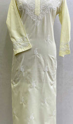 Load image into Gallery viewer, Women's Lucknowi Handcrafted Mul Cotton Chikankari Kurti - HONC0107669