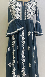 Load image into Gallery viewer, Women's Lucknowi Handcrafted Cotton Chikankari Dress - HONC0114359