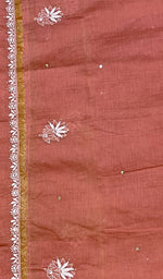 Load image into Gallery viewer, Women's Lakhnavi Handcrafted Chanderi Silk Chikankari Dupatta - Honc0108743