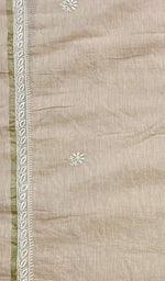 Load image into Gallery viewer, Women's Lakhnavi Handcrafted Chanderi Silk Chikankari Dupatta - Honc0108729