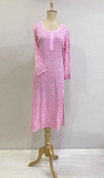 Load image into Gallery viewer, Women's Lakhnavi Handcrafted Viscose Georgette Chikankari Kurti - HONC0204866