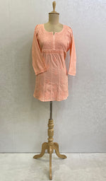 Load image into Gallery viewer, Women's Lakhnavi Handcrafted Cotton Chikankari Top - HONC0111339