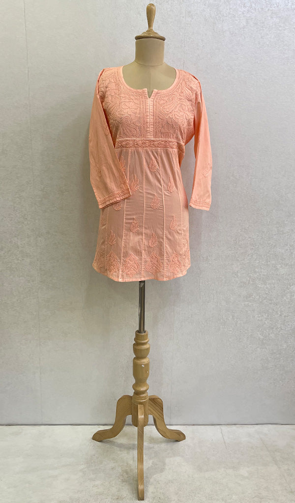 Women's Lakhnavi Handcrafted Cotton Chikankari Top - HONC0111339