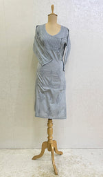 Load image into Gallery viewer, Women's Lucknowi Handcrafted Mul Cotton Chikankari Angrakha- HONC0155834