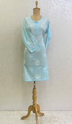 Load image into Gallery viewer, Aafia Women's Lucknowi Handcrafted Cotton Chikankari Kurti - HONC0162962