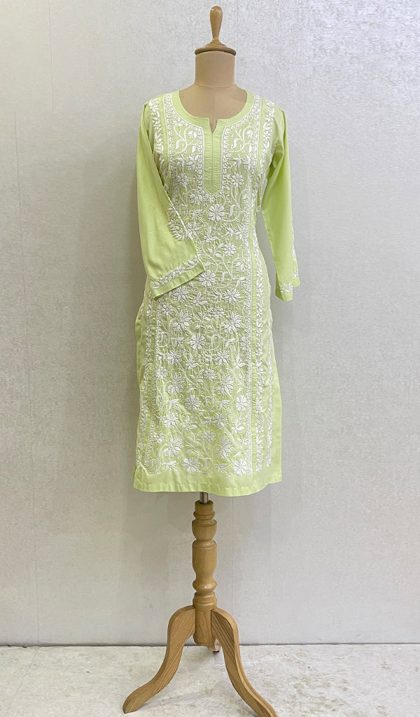 Iqra Women's Lucknowi Handcrafted Cotton Chikankari Kurti - HONC0141263