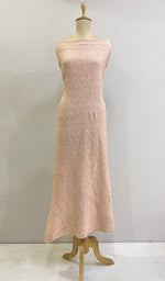 将图像加载到图库查看器中, Women's Lakhnavi Handcrafted Viscose Georgette Chikankari Unstitched Kurti Fabric - HONC0206914