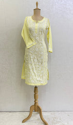 Load image into Gallery viewer, Iqra Women's Lucknowi Handcrafted Cotton Chikankari Kurti - HONC0164282
