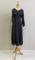 Load image into Gallery viewer, Sabana Women's Lucknowi Handcrafted Muslin Chikankari Anarkali Dress - HONC0149480