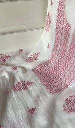 将图像加载到图库查看器中, Women's Lakhnavi Handcrafted Mul Chanderi Unstitched Kurta And Dupatta Set - HONC0314665