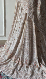 Load image into Gallery viewer, Women's Lakhnavi Handcrafted Bridal Pure Silk Georgette Chikankari Lehenga Set - HONC0263727