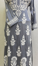 Load image into Gallery viewer, Women's Lakhnavi Handcrafted Modal Cotton Chikankari Kurta And Palazzo Set - HONC014311