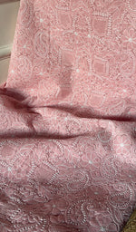 Load image into Gallery viewer, Alayna Women's Lakhnavi Handcrafted Unstitched Cotton Chikankari Suit Material - HONC0294559