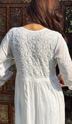 Load image into Gallery viewer, Women's Lucknowi Handcrafted Cotton Chikankari Angrakha - HONC0227178