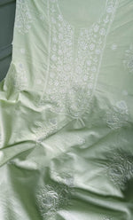 Load image into Gallery viewer, Alveena Women's Lakhnavi Handcrafted Cotton Unstitched Chikankari Kurta And Kurta Dupatta Set - HONC0101900