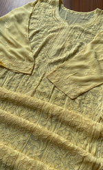Load image into Gallery viewer, Yellow Lucknowi Chikankari kurtas
