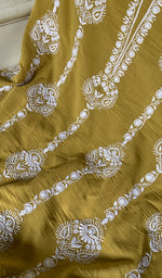 将图像加载到图库查看器中, Women's Lakhnavi Handcrafted Cotton Unstitched Kurta And Dupatta Set - HONC0362874