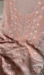 Load image into Gallery viewer, Women's Lakhnavi Handcrafted Mul Chanderi Kurta And Dupatta Set - HONC0295613