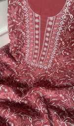 Load image into Gallery viewer, Women's Lakhnavi Handcrafted Mul Chanderi Unstitched Kurta And Dupatta Set - HONC0269579