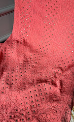 Load image into Gallery viewer, Women's Lakhnavi Handcrafted Viscose Georgette Chikankari Full Suit Material - HONC0271103