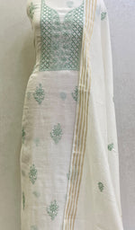 Load image into Gallery viewer, Women's Lakhnavi Handcrafted Mul Chanderi Kurta And Dupatta Set- HONC0139181