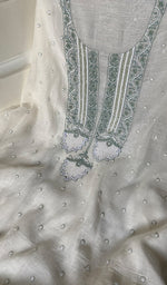 Load image into Gallery viewer, Women's Lakhnavi Handcrafted Mul Chanderi Unstitched Kurta And Dupatta Set - HONC0266437