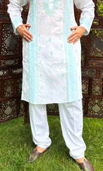 Load image into Gallery viewer, Men's Lucknowi Handcrafted Cotton Chikankari Kurta - HONC0303105