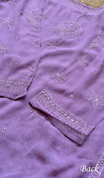 将图像加载到图库查看器中, Women's Lakhnavi Handcrafted Viscose Georgette Chikankari Kurti- HONC0172061