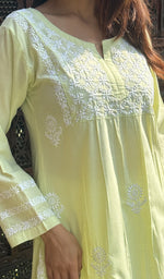Load image into Gallery viewer, Falak  Women's Lucknowi Handcrafted Cotton Chikankari Kurti - HONC0220664