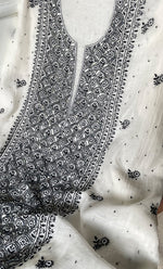 Load image into Gallery viewer, Women's Lakhnavi Handcrafted Mul Chanderi Unstitched Kurta And Dupatta Set- HONC0321263