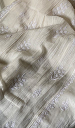 Load image into Gallery viewer, Women's Lakhnavi Handcrafted Mul Chanderi Semi - Stitched Kurta And Dupatta Set - HONC0233893