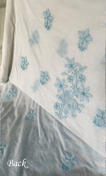 Load image into Gallery viewer, Women's Lakhnavi Handcrafted Modal Cotton Chikankari Unstitched Kurti Fabric - HONC0325224
