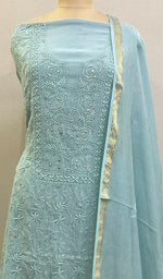 Load image into Gallery viewer, Women's Lakhnavi Handcrafted Mul Chanderi Kurta And Dupatta Set - HONC0202736
