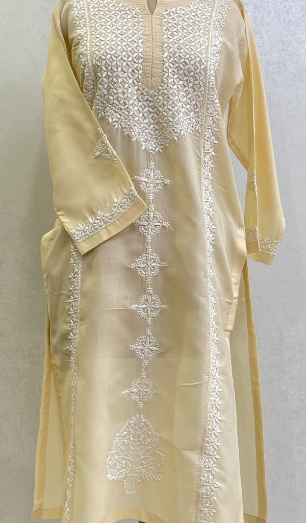 Zoyaa Women's Lucknowi Handcrafted Cotton Chikankari Kurti - HONC0164376