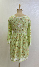 Load image into Gallery viewer, Rehnuma Women's Lakhnavi Handcrafted Printed Mulmul Cotton Chikankari Top - HONC0162226