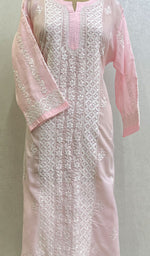 Load image into Gallery viewer, Jubina Women's Lucknowi Handcrafted Cotton Chikankari Kurti - HONC0164291