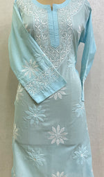 Load image into Gallery viewer, Aafia Women's Lucknowi Handcrafted Cotton Chikankari Kurti - HONC0162962