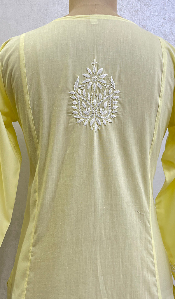 Iqra Women's Lucknowi Handcrafted Cotton Chikankari Kurti - HONC0164282
