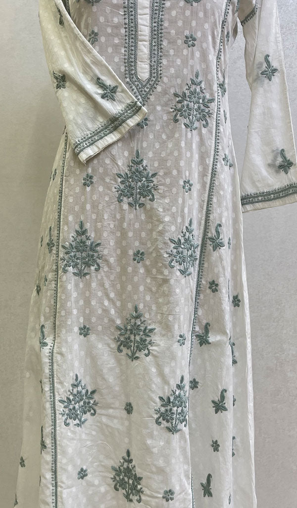 Gulshan Women's Lucknowi Handcrafted Cotton Chikankari Kurti - HONC0159598